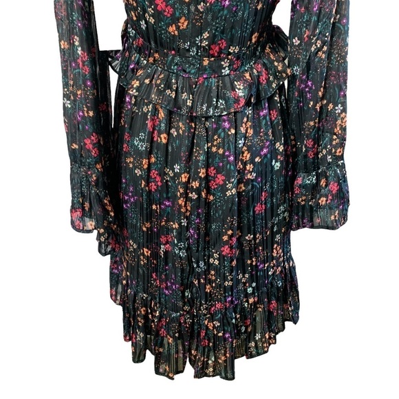 Riley & Rae Kate Floral Print Babydoll Dress Floral Print in Rich Black Size 2 - Picture 7 of 13